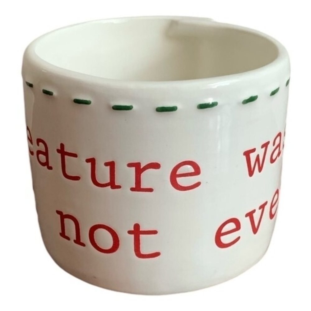 MUD PIE Ceramic Dip Cup Embossed Mouse Design 3" White Red Green Collectible - Picture 4 of 6